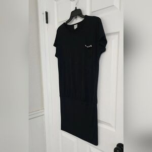 Disney D-Signed Shirt Dress Black Size XL Short Length Short Sleeve